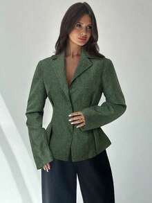 Women Blazers - 軍綠色 - 查看 7