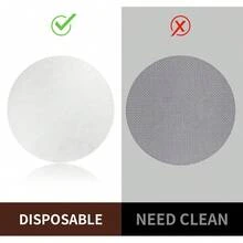 100pcs Round Coffee Filter Papers, Reusable Filter Mesh Sheets For 51/58mm Espresso Machines - Multicolor - View 5