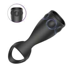Silicone Cock Rings Double Penis Ring Sleeve Male Long Lasting Sex Toys For Men Masturbation - one-size - View 4