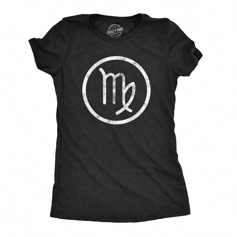 Women's T-Shirts With Zodiac Symbols, Cool Astrology Gift, Horoscope, Birthday, All Zodiac Signs, Funny T-Shirts For Women, Cute, Vintage, Casual Fashion, Gift For Ladies - 希瑟布萊克 - 處女座 - 查看 1
