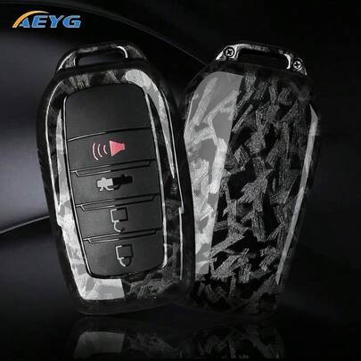 Vỏ bọc chìa khóa xe hơi bằng sợi carbon ABS, chống trầy xước, chống sốc, bảo vệ chìa khóa không cần chìa khóa, phù hợp với các dòng xe Avalon C-HR Camry Corolla Prius Prado RAV4