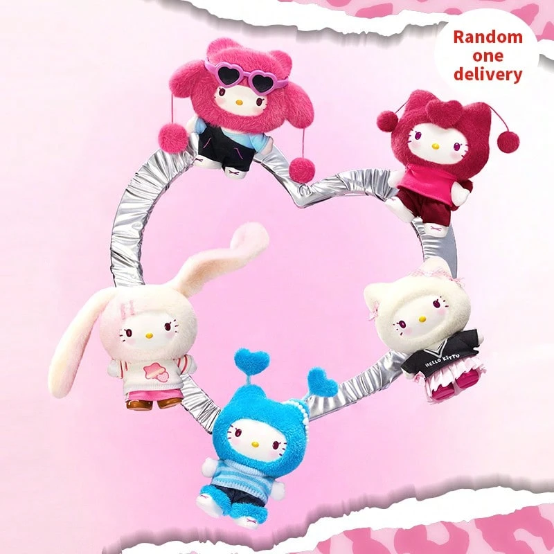 Miniso Sanrio 角色盲盒人氣明星系列 Hello Kitty 盲盒,精緻乙烯基吊飾裝飾(隨機發貨 1 個) - 彩色 - 查看 1
