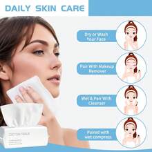 70 miếng/30 miếng/1 miếng Khăn lau mặt dùng một lần, khăn giấy mặt dày mềm, khăn tẩy trang thân thiện với da em bé, khăn không dệt mềm dùng được cả khô và ướt, phù hợp cho da nhạy cảm, đóng gói riêng lẻ, lý tưởng cho du lịch, bãi biển và làm sạch hàng ngày, khăn lau đa năng - Nhiều màu - Xem 2