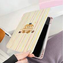 1pc 360° Rotating Cute Pancake Pattern Tablet Protective Case, With Pen Slot, Multi-Angle Magnetic Stand, Auto Wake/Sleep Function, Suitable For IPad Pro/Air, Pad 5/6/7, Pad, MatePad, Pad, Honor Pad, Xiaoxin Pad - Multicolor - View 6