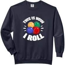 This Is How I Roll Player Italian Adult Sweatshirt - Adult Unisex Navy - View 2