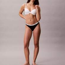 Calvin Klein Calvinklein CK Carousel Cotton Stretch Rib 3-Pack Thong Underwear  Women  Panties QP3267O - Màu hồng phấn đa sắc - Xem 2