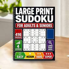 1pc Adult Puzzle Game Compilation Book, Exercises Brain Power, Enhances Memory, Includes Various Puzzle Games Like Sudoku, Word Puzzles, Mazes, Spiral Bound, Detachable Pages, Suitable As Gift (Pen Not Included) - Sudoku 7 - View 3