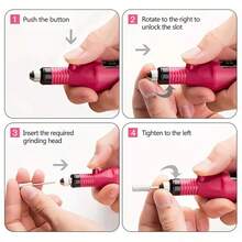 LINMANDA Professional Nail Drill Set, USB Electric Nail Drill, LED Lamp, Gel Nail Dryer, Acrylic Nail Polish Starter Kit, Accessories - 黑色 - 查看 11