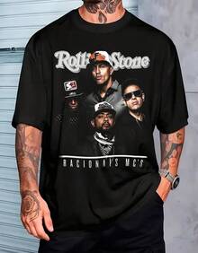 Camisa Oversized Racionais Mcs Estilo Hip Hop Streetwear - Negro - Ver 1