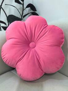1个可爱花朵造型填充抱枕 - 玫紅色 - 查看 2
