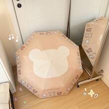 San-X Rilakkuma 轻松熊雨伞，自动开合，时尚美观，适合学生，晴天雨天两用，可爱遮阳伞 - 彩色 - 查看 8
