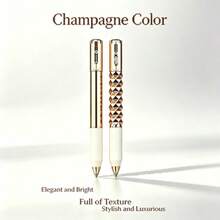 0.5mm Simple Push-Button Transformable Ballpoint Pen, Business Office Supplies, Geometric Fidget Pen, Back To School - Round - View 6