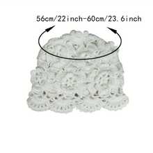 1 pieza Bolso Floral de Mano Tejido a Ganchillo Multicolor para Mujer, Bufanda para la Cabeza, Gorro Hueco Transpirable para Mujer, Gorro de Estilo Nuevo, Sombrero para Clima Frío - Blanco - Ver 8