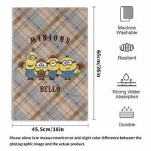 Miniso Bộ khăn tắm kẻ caro Minions "BELLO", họa tiết hoạt hình caro cổ điển, chất liệu cotton nguyên chất mềm mại, có sẵn các gói 1, 2, 3, 4, 5, 6 chiếc, hoàn hảo cho phòng tắm và sử dụng trong nhà. - màu - Xem 9