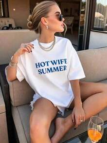 Soft 100% Cotton Summer T-Shirt For Wife - Funny Newlywed T-Shirt | Bachelorette Party T-Shirt | Honeymoon Top | Bride Era2026 - Co T-Shirts - White 1 - 查看 1