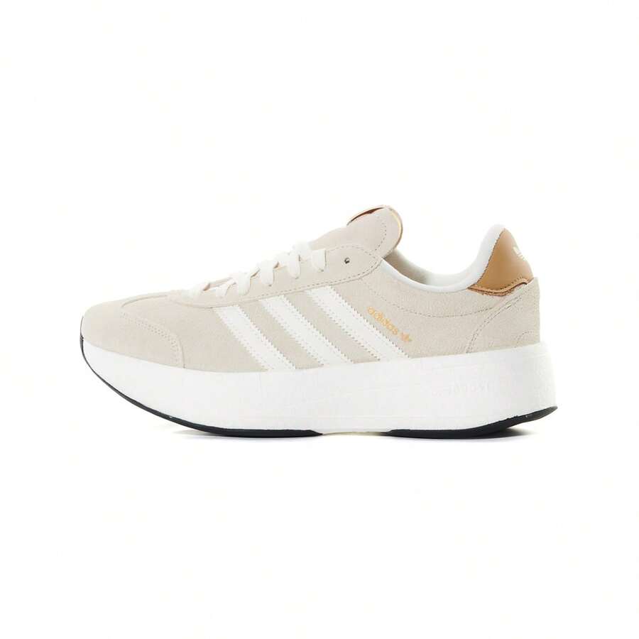 Adidas Spring/Autumn Unisex Sports Shoes, Couple Style Versatile Thick Sole Training Casual Sneakers JS1064 - Alumina Brown/white/cardboard Yellow - View 1