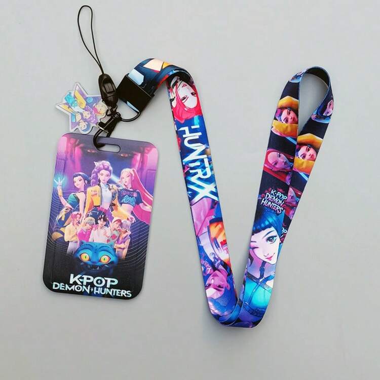 1pc K-POP Witch Hunting Girl Group Retractable ID Card Holder, Acrylic Decor Keychain, Auto-Retractable Lanyard DIY Card Holder, Cartoon Student Campus ID Card Case, Work ID Badge Holder, Subway Metro Card Protector, School ID Card Sleeve - Multicolor - View 16