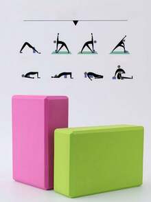 Bloque de yoga antideslizante, diseño biselado, soporte resistente, material de espuma EVA, ligero, adecuado para pilates, meditación, equilibrio, estiramiento, movimientos profundos, danza, fitness, yoga y otros deportes, un accesorio de fitness esencial. - Talla única - Ver 9