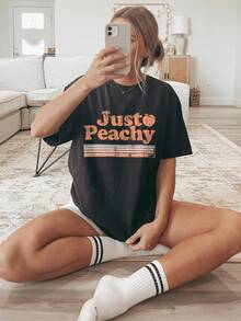 Women's T-Shirt For Spring And Summer - Black - View 7