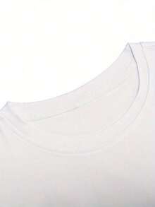 Camiseta de Moda Vintage para Hombre con Cuello Redondo y Mangas Cortas - Blanco - Ver 3