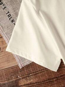 Gift [New Products Arrive In Great Style] Women's Casual Short Sleeve Crew Neck T-Shirt With Lemon Print, Unisex Summer Outing T-Shirts, Soft - 米色 - 查看 4