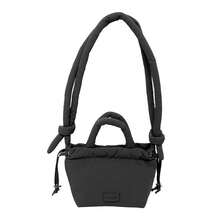 Moos Capsule Padded Crossbody Bag, Black 16 X 16 X 10 Cm (2.6 Liters), Magnetic Closure And Drawstrings, Padded Handles, Interior Pocket With Zipper - Black - Small Bag - View 2