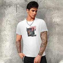 Urban Style Shirts With Bold Prints For Men - 白色 - 查看 4