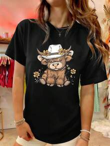 Women T-Shirts - Black - View 1