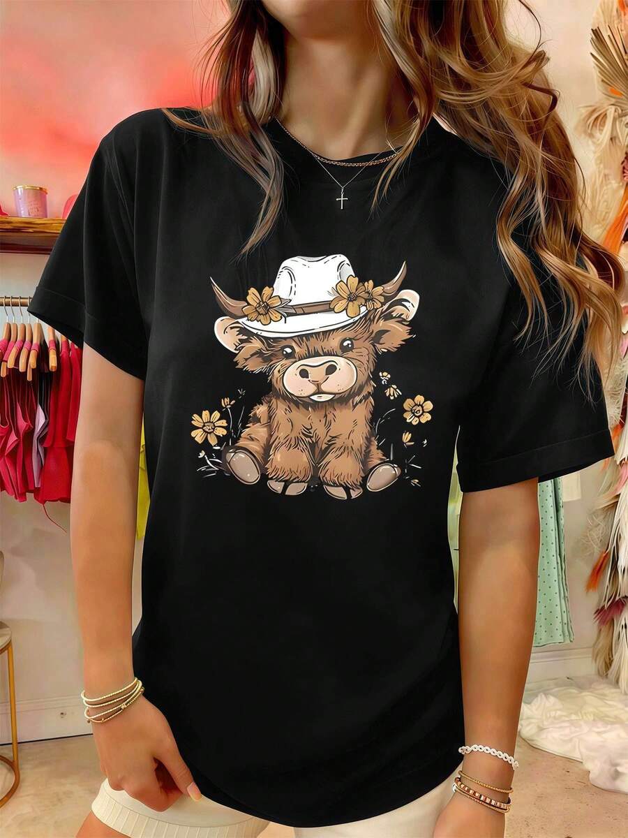 Women T-Shirts - Black - View 1