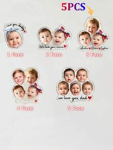1/3/5pcs Customizable Photo Acrylic Magnets, Personalized Photo And Text Magnets, Baby Photo Gift, Family Keepsake For Refrigerator, Storage Cabinet, Toolbox Or Magnetic Board, Save The Date Magnets - Multi-color (acrylic Version) - View 37