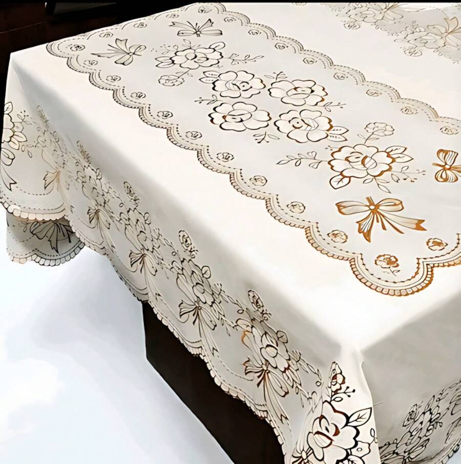 Tovaglia da cucina - Bianco e oro - Visualizzare 1