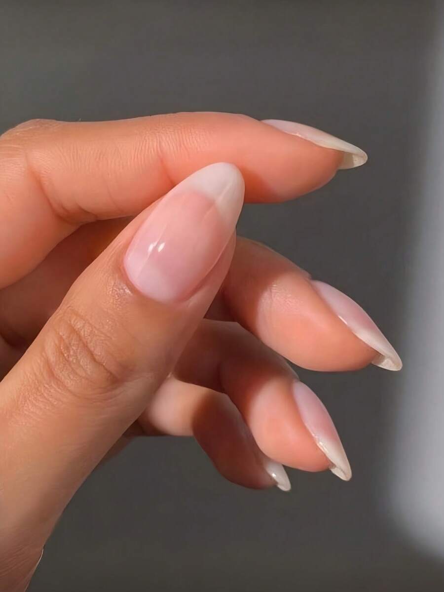 24 miếng dán móng tay giả màu hồng nude bóng mờ, dáng ôm vừa phải, thanh lịch và tự nhiên, dễ dán và tháo gỡ, kèm 1 lọ keo và 1 dũa móng, móng tay giả thời trang cho nữ giới đi làm hàng ngày, hẹn hò mùa xuân và hè. - Hồng - Xem 1