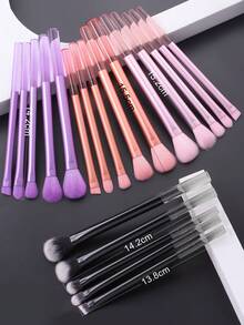 ronshadow Bộ 5 cọ trang điểm cán trong suốt, bao gồm cọ má hồng, cọ tạo khối, cọ tán phấn mắt tròn, cọ tán phấn mắt dẹt, cọ kẻ lông mày vát, lý tưởng cho người mới bắt đầu tạo nên vẻ ngoài trang điểm hoàn hảo. - Nhiều màu - Xem 11