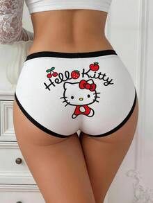 Triangle Print Panties, Cute Contrast Edge Design, Soft And Comfortable Women's Underwear, Y2K Aesthetic Comfortable Panties - Multicolor - View 2