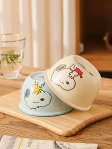 Tazón de arroz de cerámica de dibujos animados Snoopy de Peanuts, tazón de sopa de porcelana de dibujos animados lindo, apto para microondas, vajilla para desayuno, almuerzo y cena, vajilla linda para el hogar y la cocina - Multicolor - Ver 6
