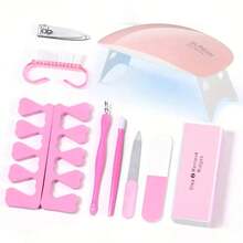 LINMANDA Professional Nail Drill Set, USB Electric Nail Drill, LED Lamp, Gel Nail Dryer, Acrylic Nail Polish Starter Kit, Accessories - 銅色 - 查看 1