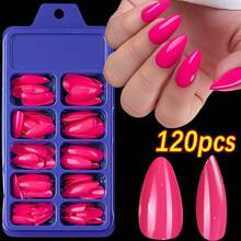 120-Piece French Manicure Set In 9 Colors, Short Square Style, Full Coverage Press-On Nails In Summer Pink And Glossy Brown. - Burgundy - View 1