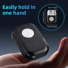 Hailicare Máy cạo râu điện dành cho nam, 2 đầu cạo thay thế từ tính, máy cạo râu mini cầm tay, màn hình LED, máy tỉa râu, cạo râu và mặt khô & ướt. - màu đen - Xem 9