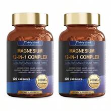 Multi‑Type Magnesium Complex Supplement By Miriyalyad, 12 Active Magnesium Blends, 700mg 240 Capsules For Adults - 2PCS - View 1