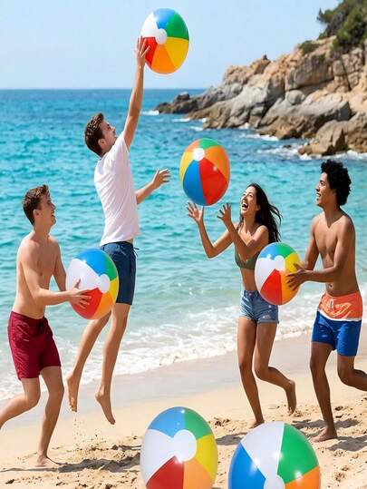 1 quả bóng bãi biển cầu vồng (khoảng 30cm), bóng bơm hơi trong suốt sọc, bóng trong suốt chấm bi PVC, bóng bơm hơi in sọc chấm màu sắc, trò chơi nước mùa hè, đồ dùng tiệc sinh nhật/bóng bãi biển bơm hơi, quà tặng trang trí tiệc chủ đề nhiệt đới Hawaii, đạo cụ trò chơi tiệc tại gia, trang trí tiệc bể bơi, quà tặng, phao bơm hơi bể bơi, đồ dùng thiết yếu đi biển, phao bơi bể bơi