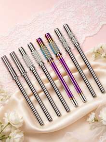 1PC Mandril para Banda de Lixamento de Arte de Unhas, Cabeça de Retificação em Titânio Prateada/Dourada/Colorida, Ferramenta de Esfoliação para Manicure e Pedicure, para Remoção de Unhas e Remoção de Pele Morta - Multicolorido - Ver 8