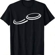 Casual T-Shirts With Floral Print, Faith And Love For Breast Cancer Awareness, Fashionable Men's T-Shirts, 100% Cotton, Loose And Oversized Fit. - 黑色 2 - 查看 1