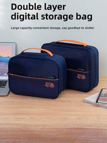 1pc Multifunctional Portable Data Cable Storage Bag, Can Store Electronic Accessories, Chargers, Power Banks, Earphones And Other Devices - Multicolor - View 4