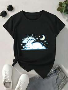 Women T-Shirts - Black - View 2