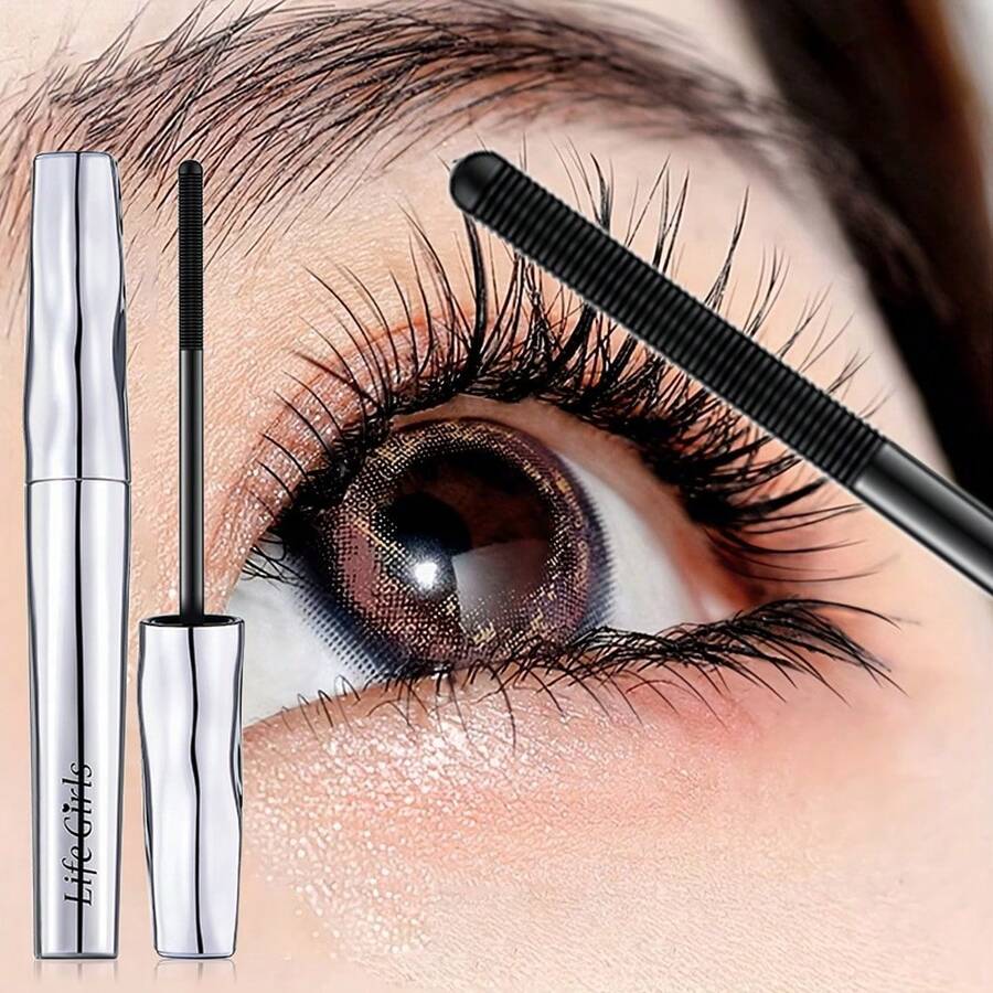 1pc Steel Tube Mascara Waterproof & Sweat-Proof Formula For Volumizing, Lengthening & Curling Lashes Precision Steel Tube Design Perfect For Parties, Music Festivals (Black) Party Makeup, Festival Cosmetics, Dense Lash Application Longlasting Wear
