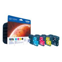 campus Brother Tintenpatrone LC110HYVALBP Farbe 4 Stk. Patrone BROTHER LC1100HYVALBP 4er-Pack Farben. - LC110HYVALBP Farbe 4 ud. - Übersicht 2