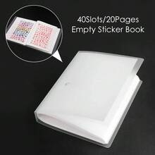 Large Capacity Nail Sticker Storage Album With Blank Pages, Sticker Collection And Display Book, Handmade Sticker Storage Tool, Nail Sticker Companion. - Apricot - View 11