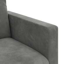 Ensemble canapé 2 pièces , gris foncé, 198 x 78 x 80 cm, velours - Gris - Voir 7