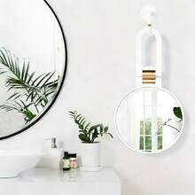 This Is An 85X Handheld Magnifier In White, Offering 1X/80X Magnification. It'S A Compact Travel Mirror For Makeup, Equipped With A 360° Adjustable Handle And A Mirror Surface That Comes With Various Colored Borders. Ideal For Makeup Application - White - View 4