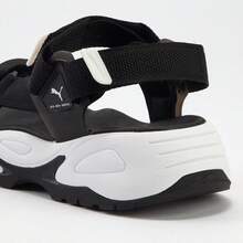 Puma Sandalias deportivas unisex de punta abierta, con cierre de gancho y bucle para playa - Negro - Ver 10